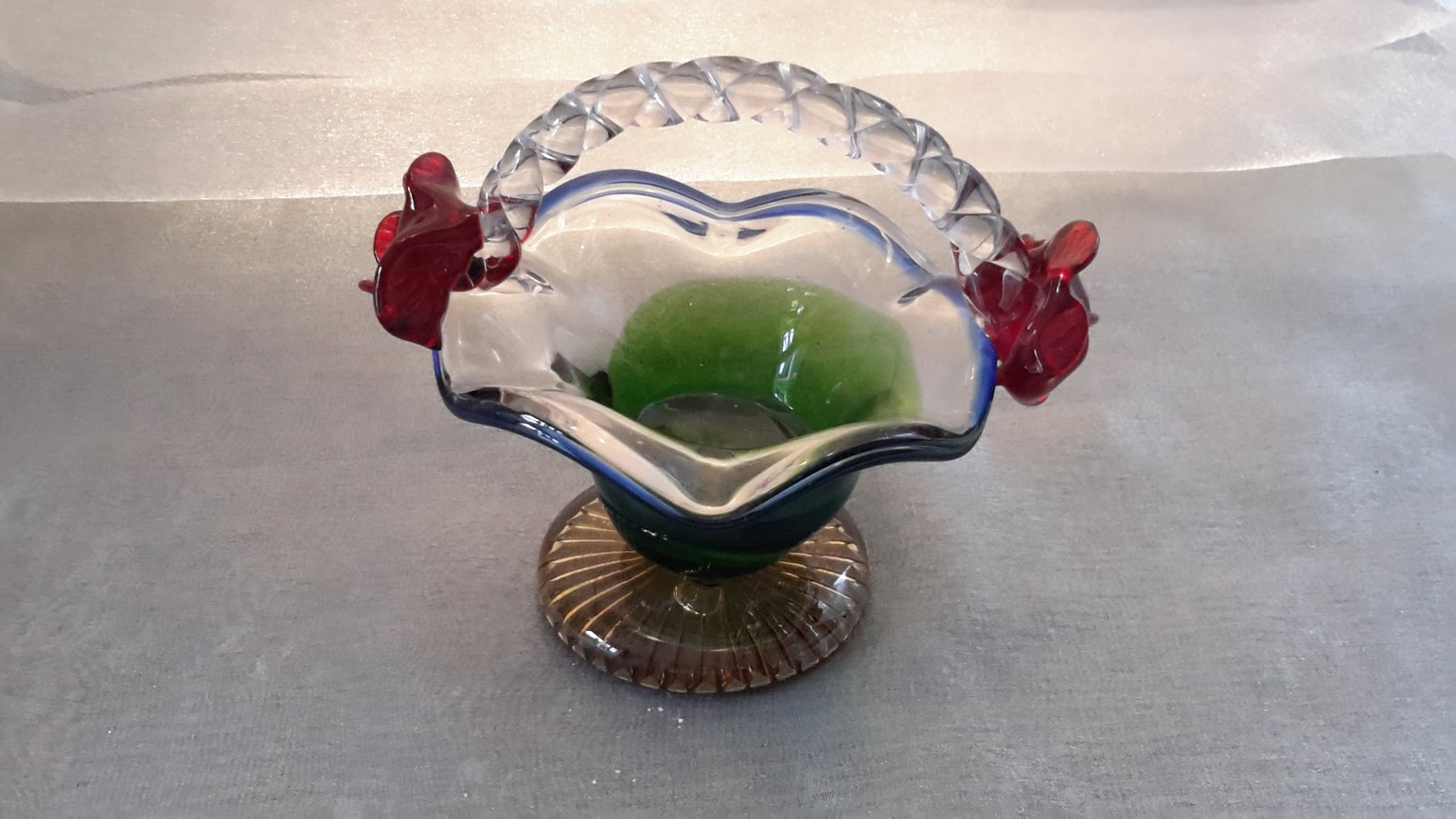 Vintage Coloured Glass Posy Vase Trinket Bon Bon Bowl Hand Etsy New