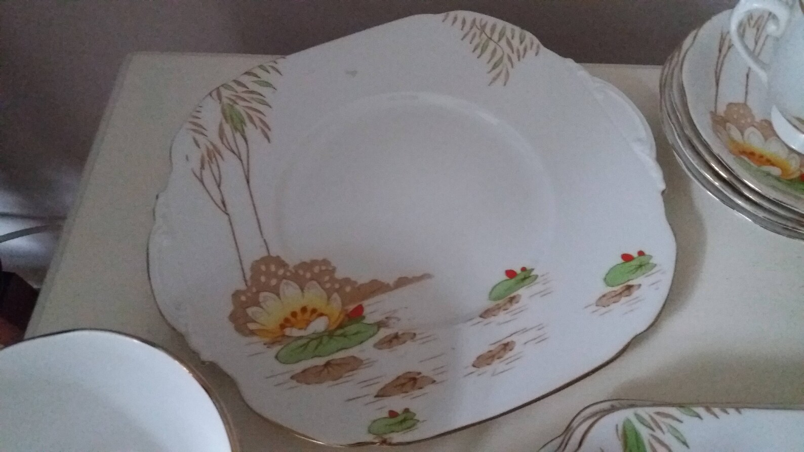 Roslyn Fine Bone China Tea Set Art Deco Lily Pattern Etsy