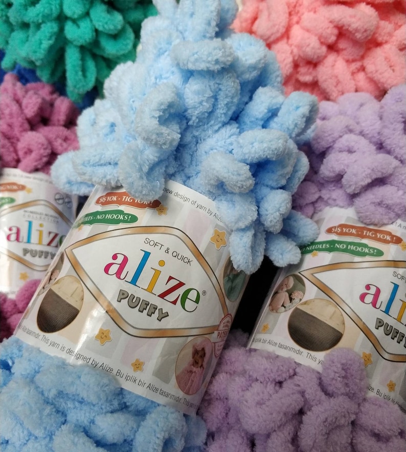 Alize Puffy Alize Loop Yarn Best For Baby Blankets Etsy