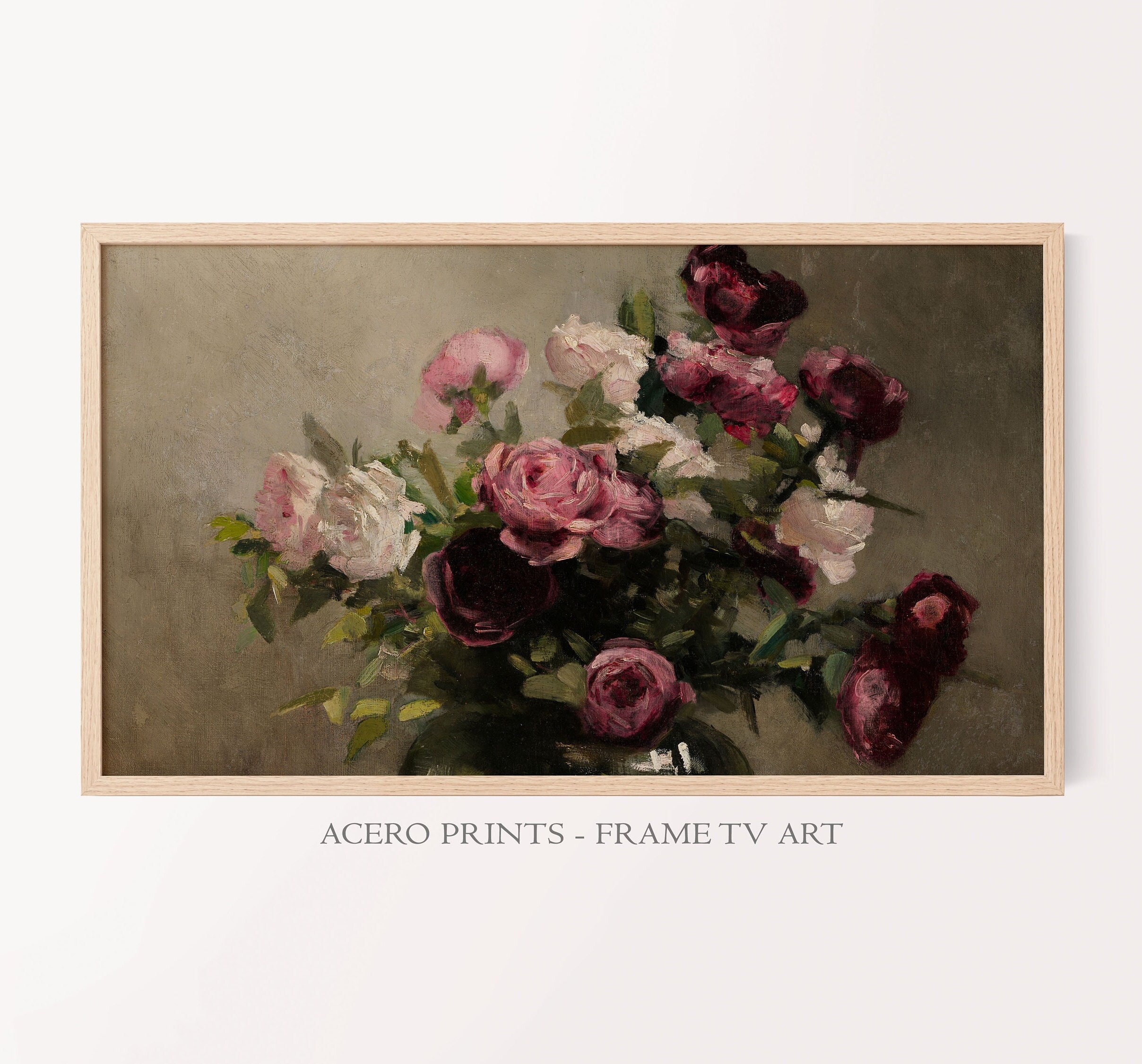 Digital Prints Samsung Frame TV Art Valentine's Day Vintage Roses Art ...