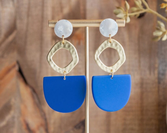 Modern Earrings, Pop of Color Earrings, Drop Earrings, Fall Earrings