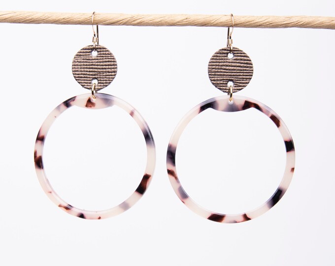 Resin Hoop Earrings, Acrylic Earrings, Statement Earrings, Hoop Earrings