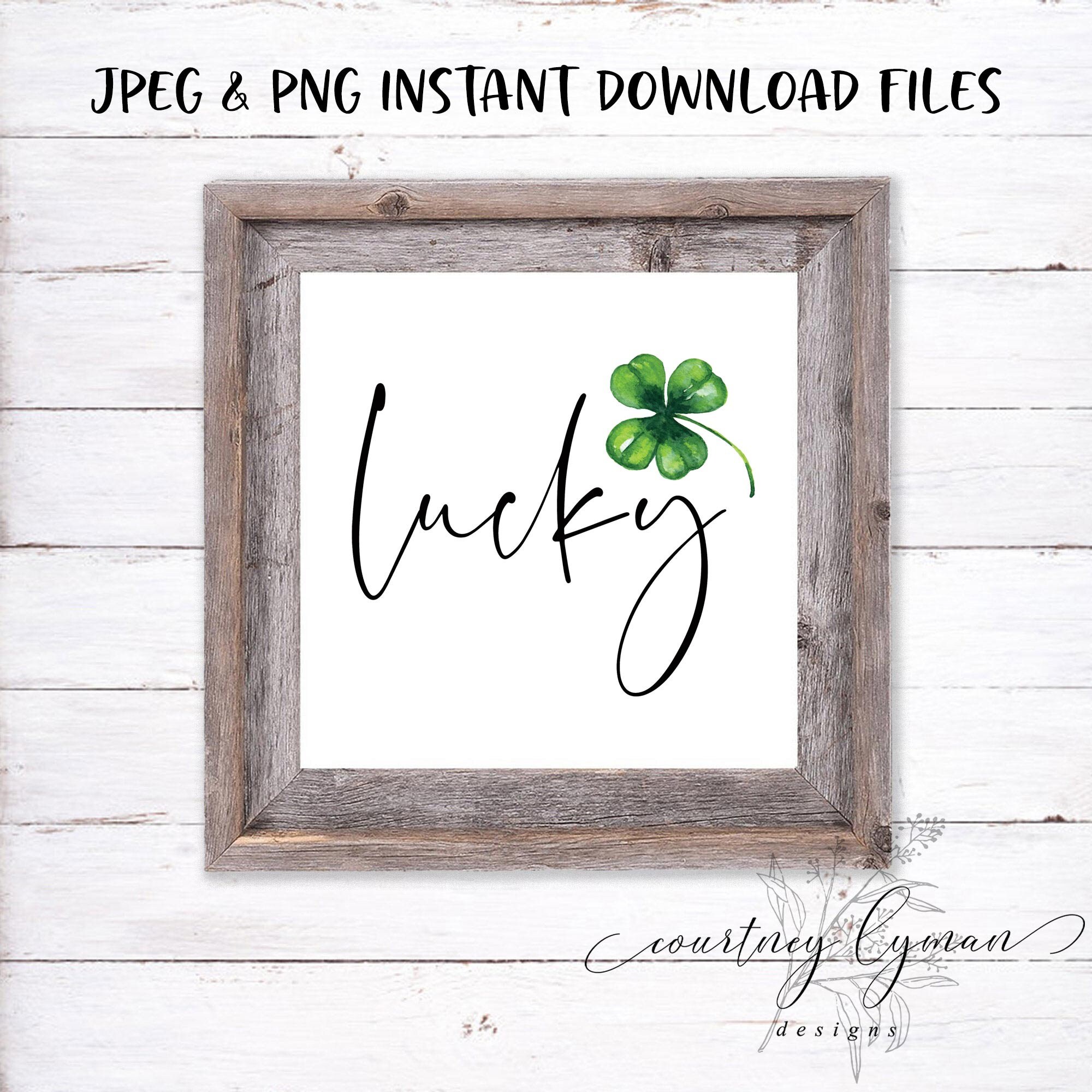 St. Patrick's Day Lucky Printable, St. Patrick's Day Lucky Clover ...