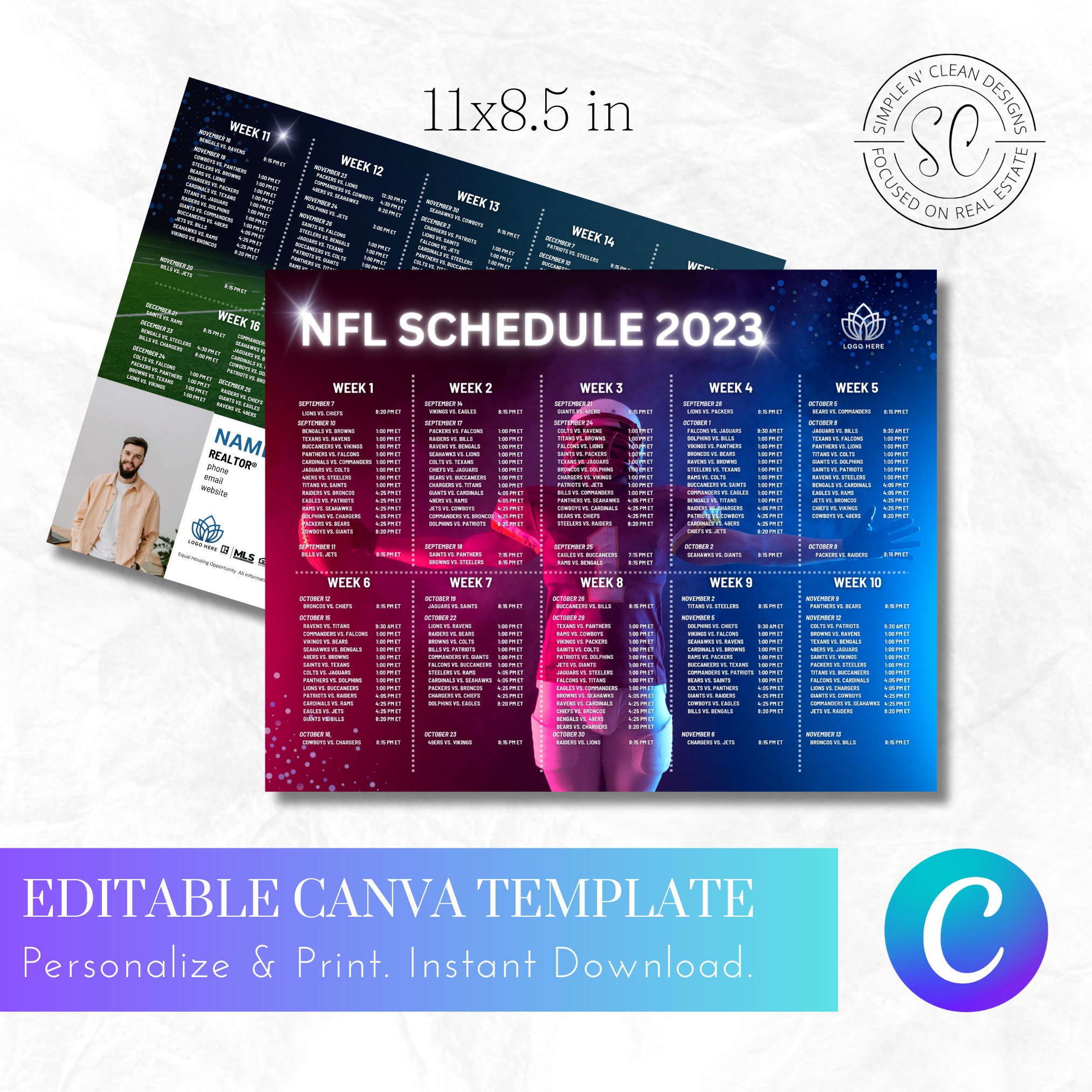 Printable NFL Week 1 Schedule Pick em Pool 2019  Nfl football schedule,  Fantasy football, Nfl week 1