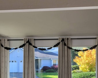 Homemade felt bat Halloween garland