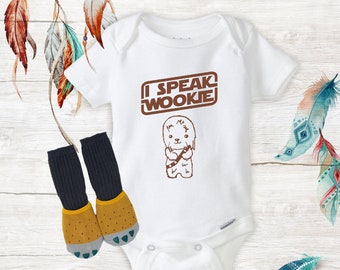 I Speak Ewokese Star Wars Ewok Funny Baby Clothes Baby Girl//Boy Unisex onesie