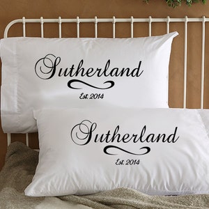 Personalized Name Couple Pillowcases Cool His & Her Pillowcase Set Birthday Gift 