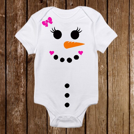 snowman baby onesie