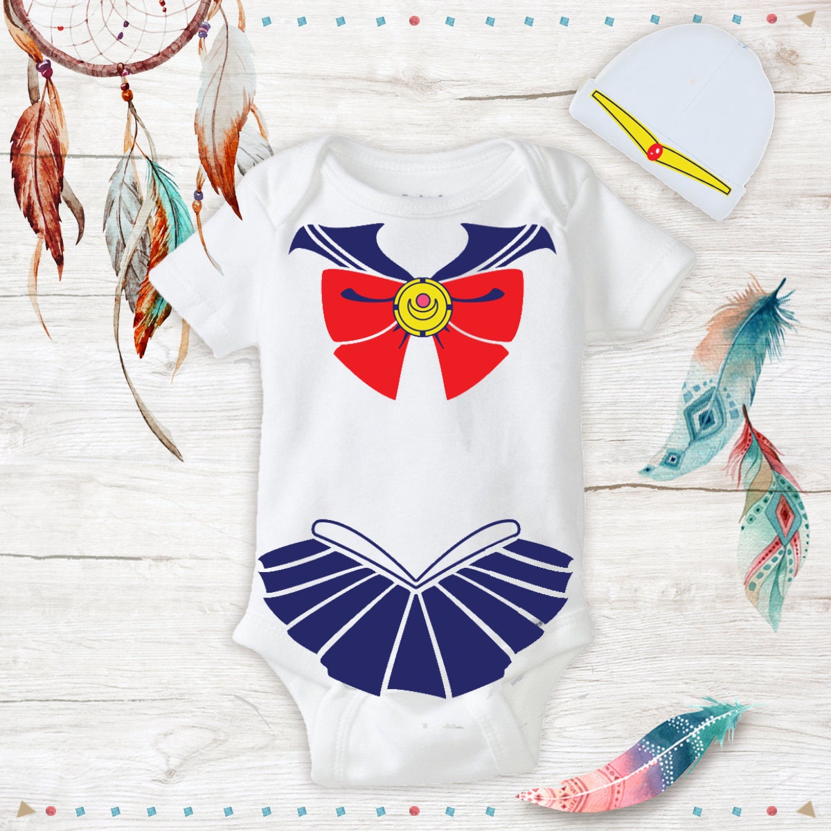 sailor moon baby onesie