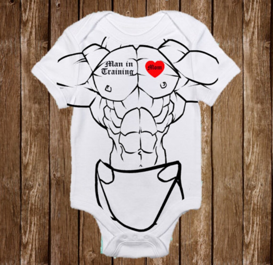 Muscle Onesie Fitness Workout Mommy's Baby Boy Etsy