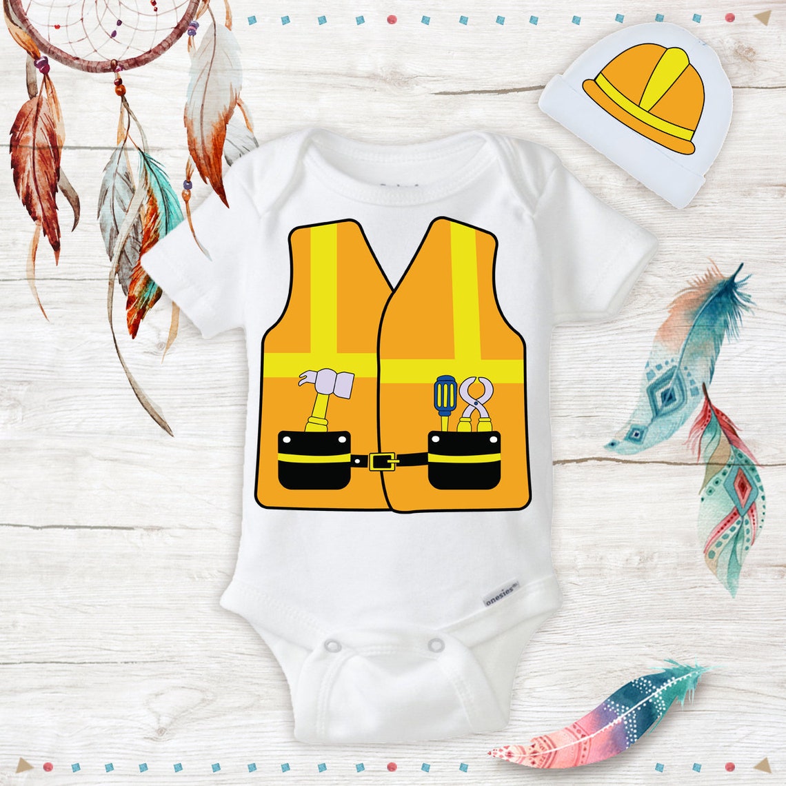 Unique Construction Worker Costume Tool Belt Vest & Hard Hat Etsy