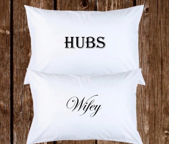 Wifey & Hubby Pillow case CuteAdorable 11 Cute Couple Pillowcases
