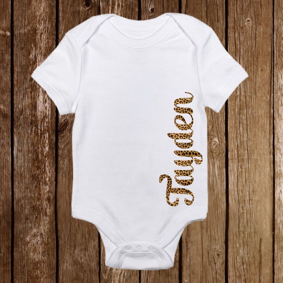 cheetah print baby onesie