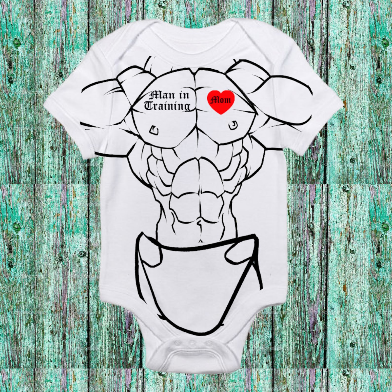 Muscle Onesie Fitness Workout Mommy's Baby Boy Etsy