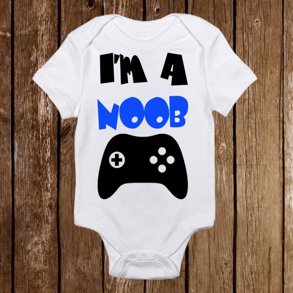 Geeky Baby Onesie I M A Noob Baby Girl Or Boy Etsy