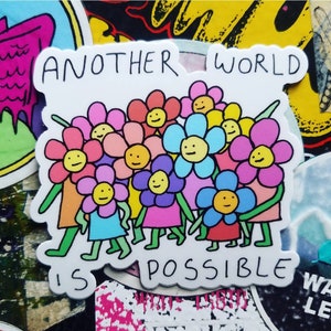 Another World is Possible Mutual Aid Sticker image 1