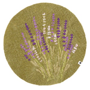 Sitzauflage, Lavendel, gefilzt, feine Merinowolle, 40 cm Durchmesser Bild 1