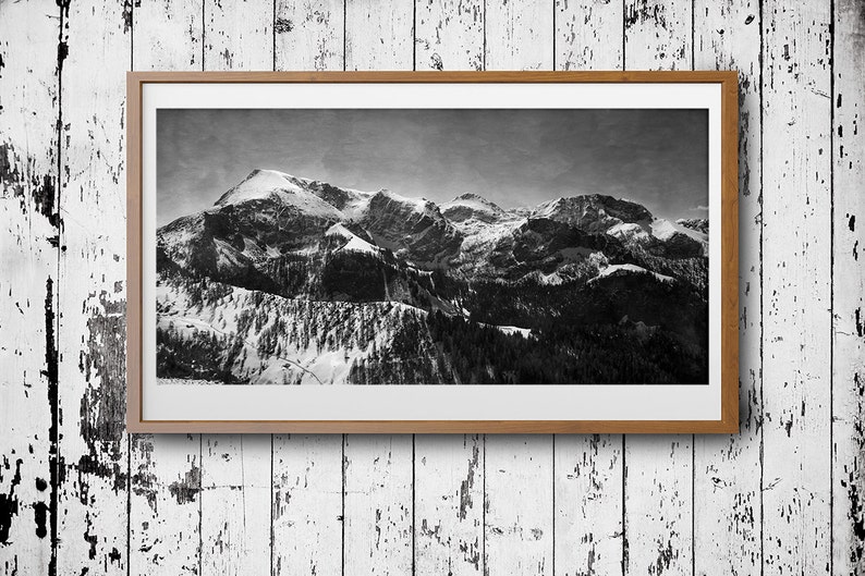 Panoramic Landscape Photography Print Black And Image 0