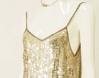 Gold Sequin Top - Etsy