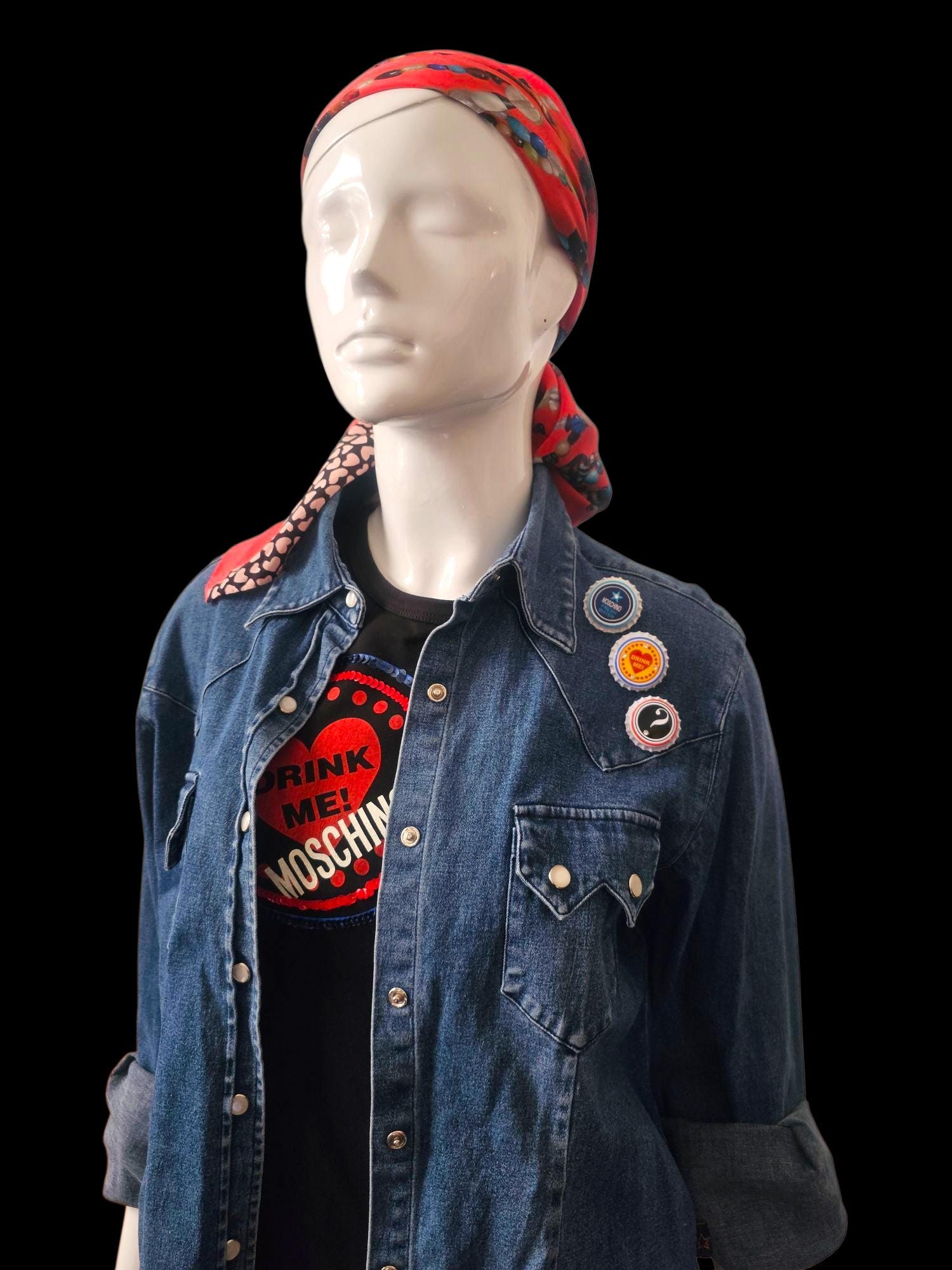 Vtg Y2K Moschino Pop Art Iconic 