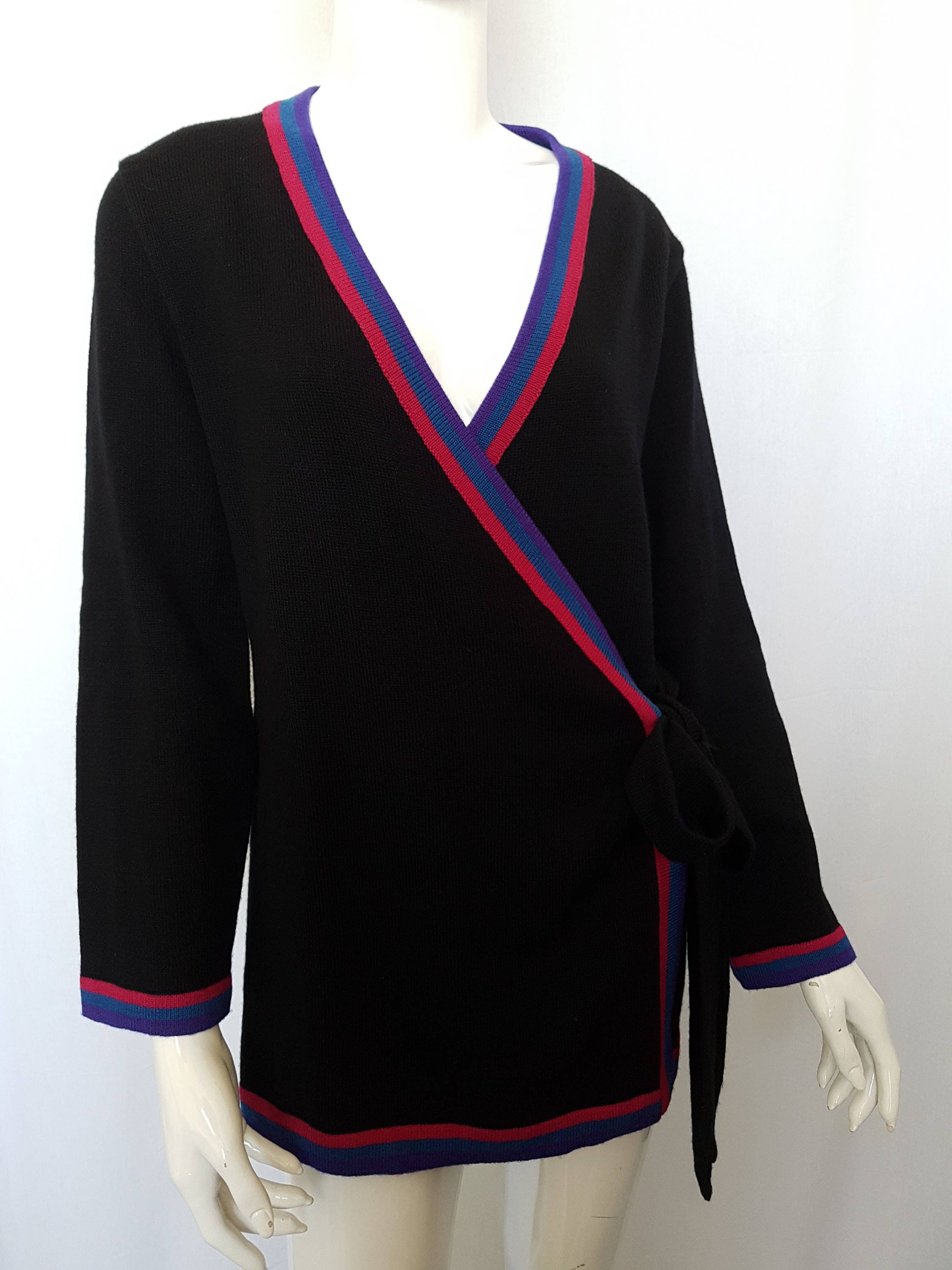 Vtg 60s YSL Yves SAINT LAURENT Rive Gauche Colour Block Black - Etsy