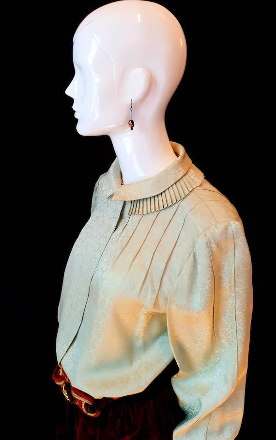 Vtg 70s André Laug Roma Finest Couture Pistachio S
