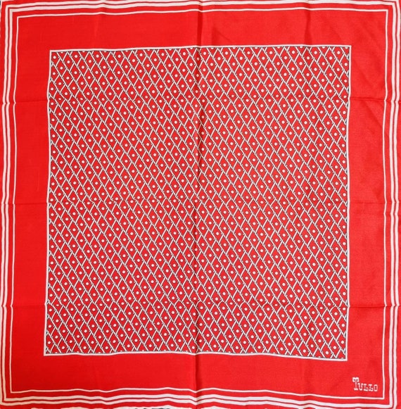 Vtg 60s Norma Tullo Fire Engine Red, White & Blac… - image 4