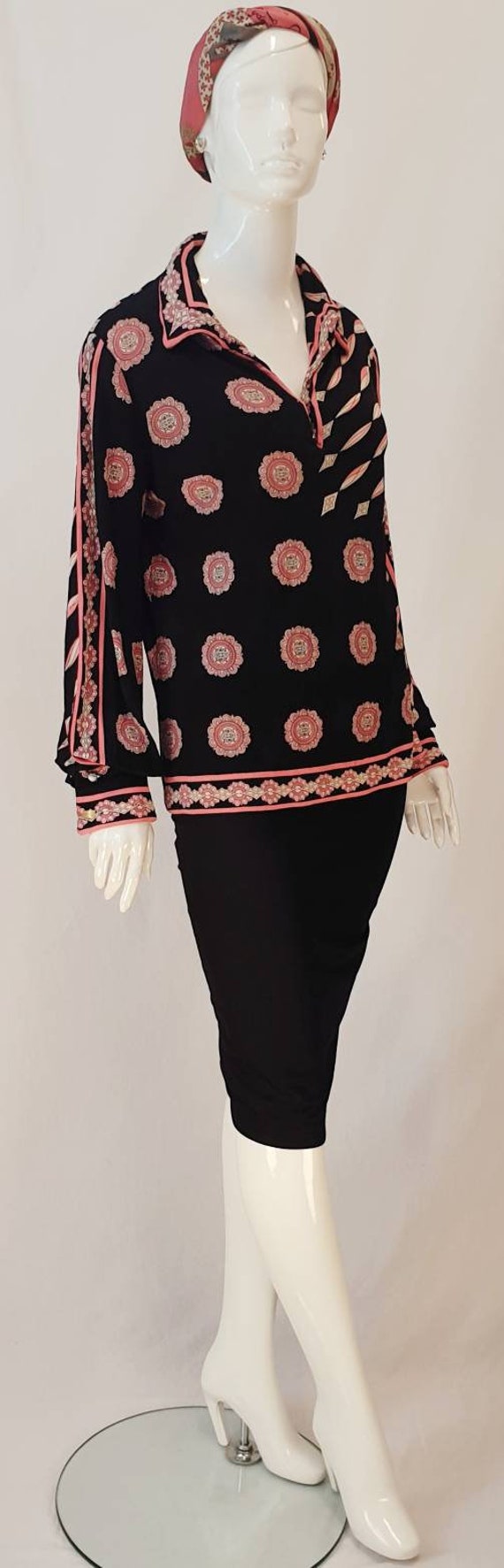 Vtg 60s EMILIO PUCCI Italy Fine Soft Silk Print Je