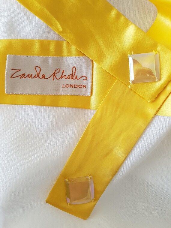 Vtg 70's ZANDRA RHODES LONDON Angelic Sea Foam Bl… - image 8