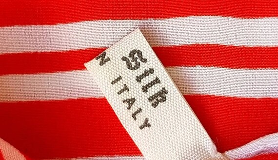 Vtg 60s Norma Tullo Fire Engine Red, White & Blac… - image 10