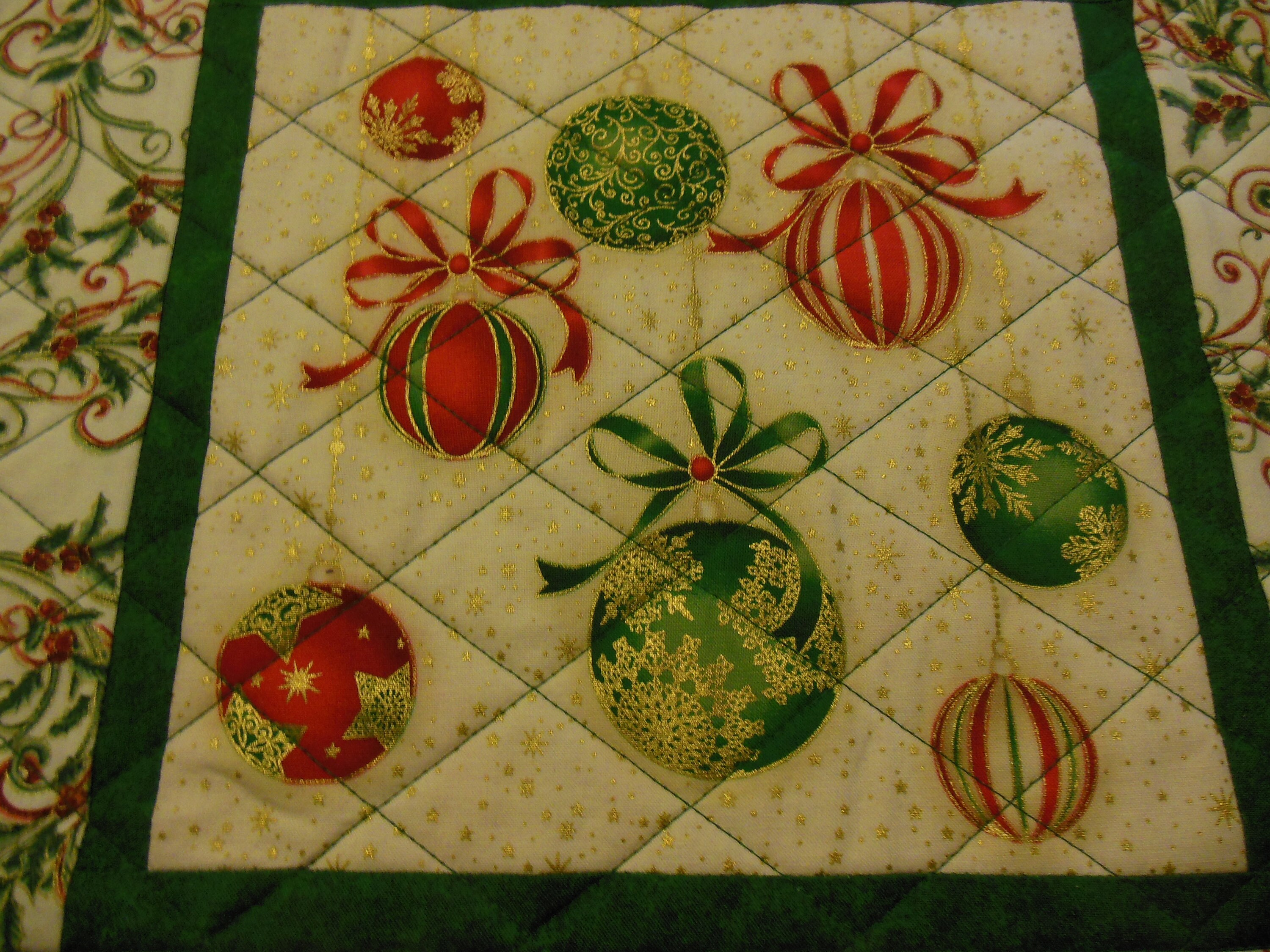 Quilted Christmas Placemats. Set of 4. Etsy