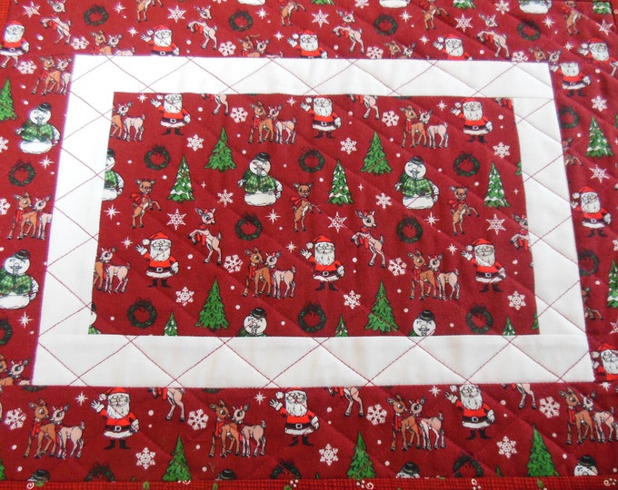 Quilted Christmas Placemats. Set of 4. Etsy