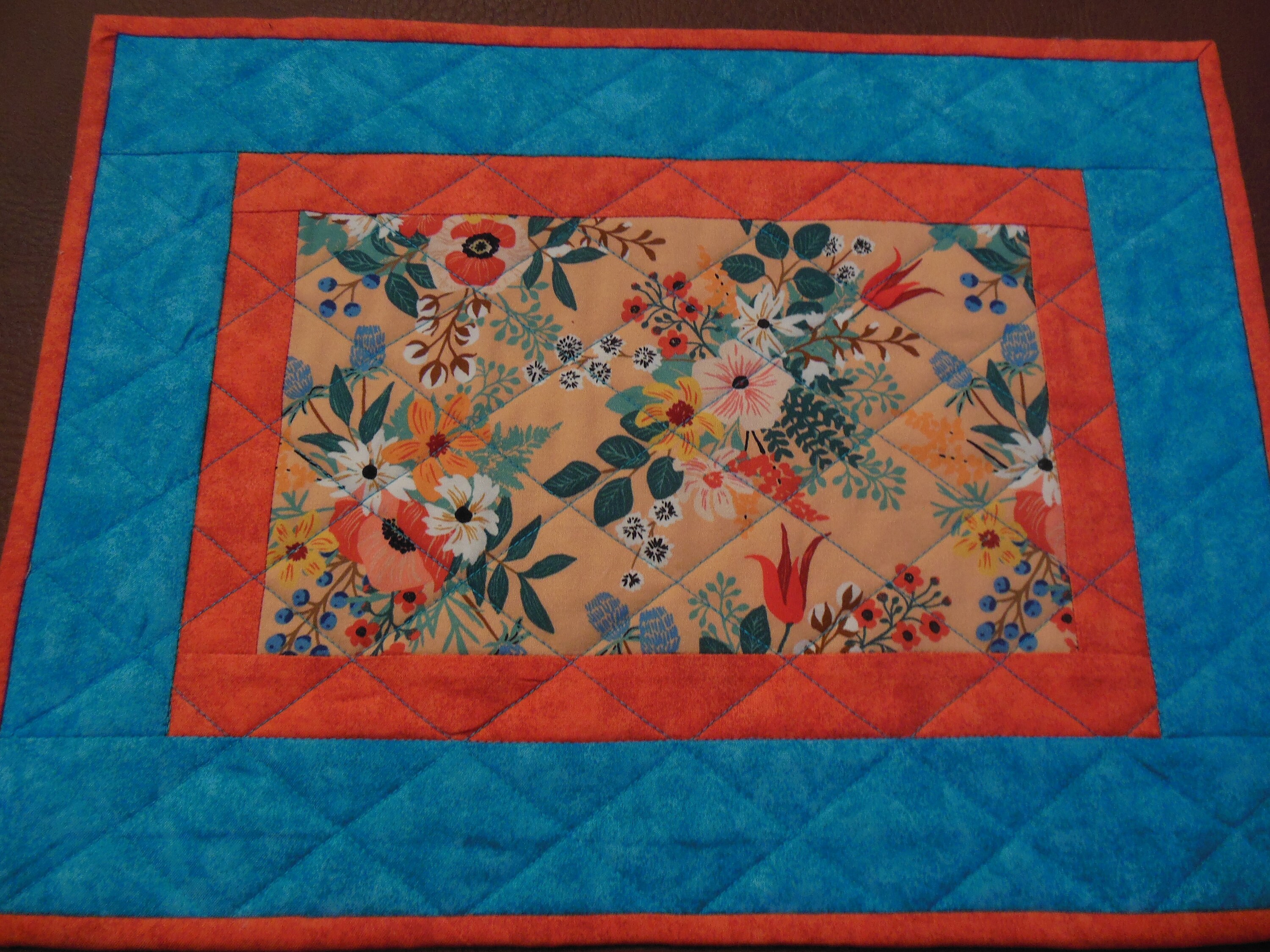 Quilted Bright Spring/summer Placemats. Set of 6. Etsy