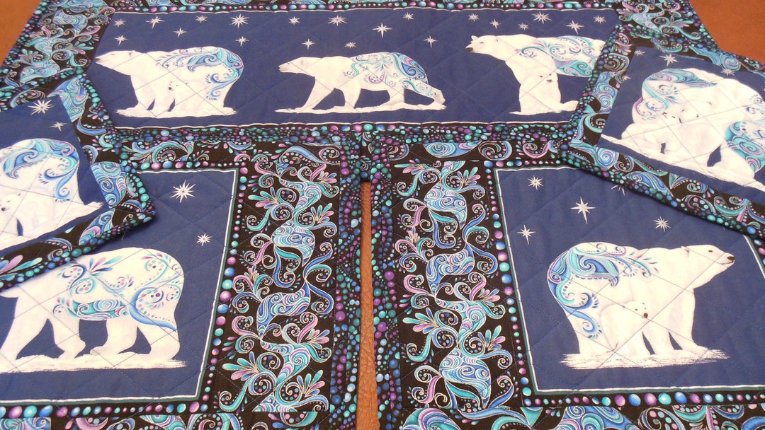 Polar Express Train Quilted Table Runner NCU0HNH416