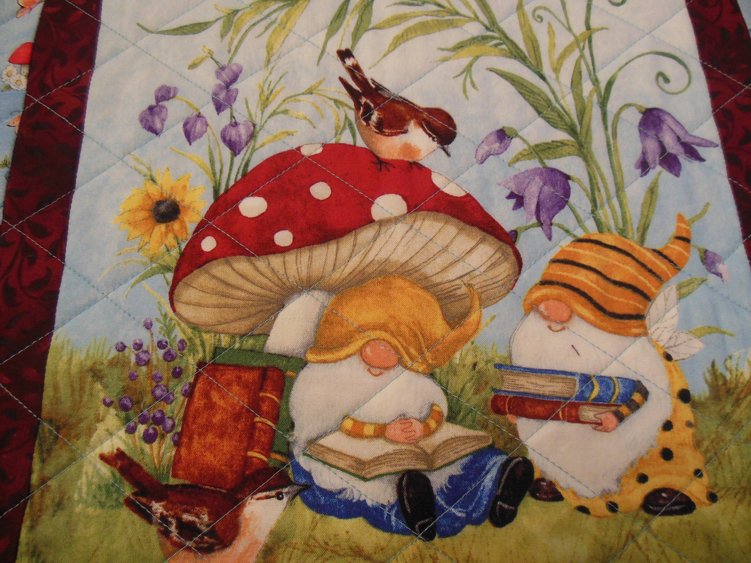 Quilted Gnome Placemats. Set of 4. Etsy