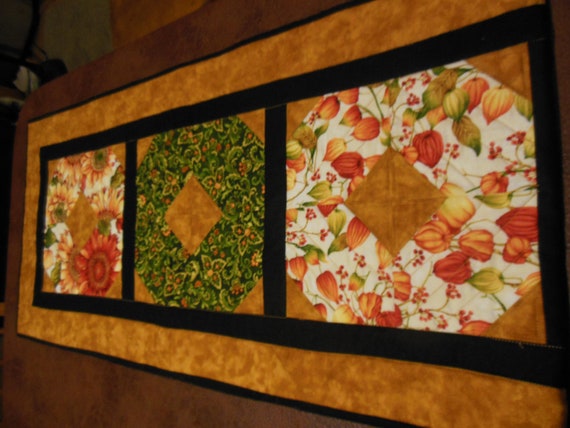Fall Floral Quilted Runner