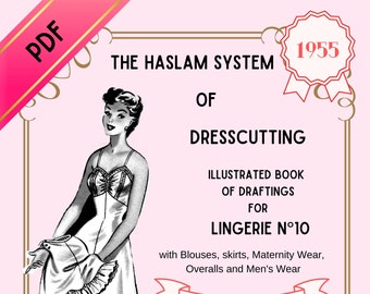 Haslam System of Dresscutting, no 20, 1950, Patron de couture vintage, e-book, reproduction, Années 50, patrons d'époque, robe PinUp