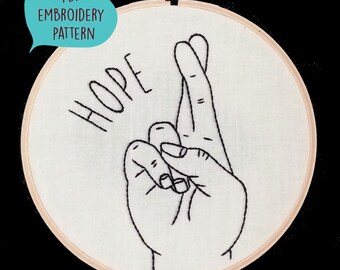 PDF Embroidery Pattern for Hope Gesture by Galemofre - Etsy