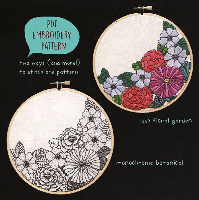 PDF embroidery pattern for Garden by galemofre