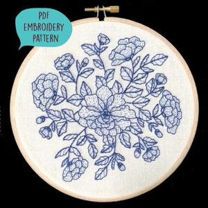 PDF embroidery pattern for Floral by galemofre