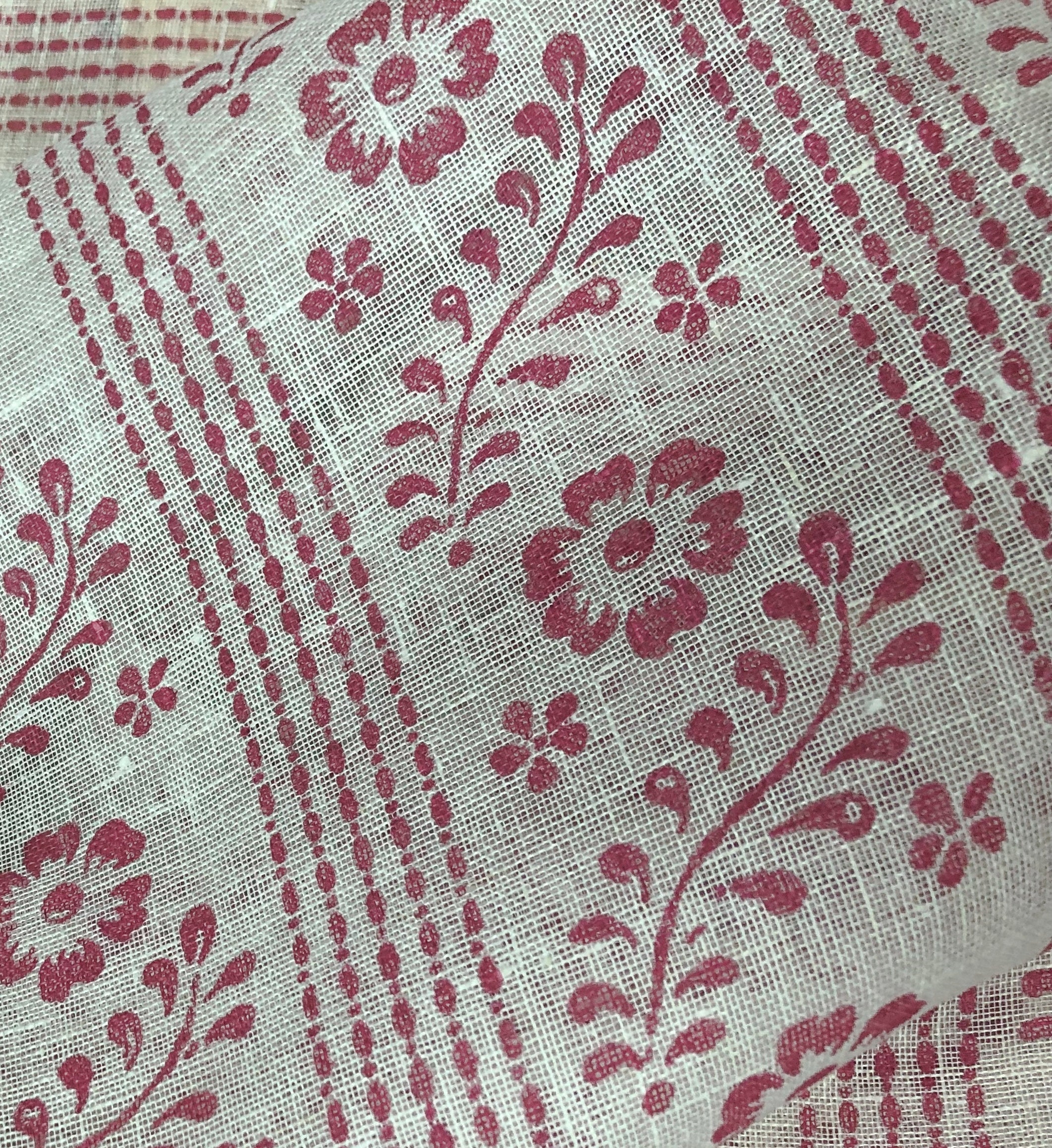 Fine linen fabric Floral sheer linen fabric by the yard Etsy