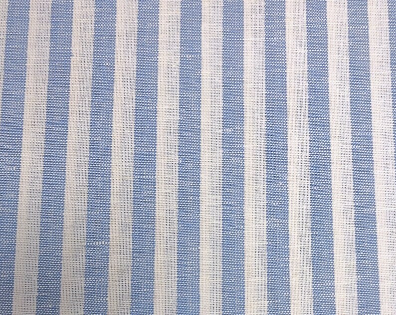 Blue stripe linen fabric cotton linen fabric cotton linen Etsy
