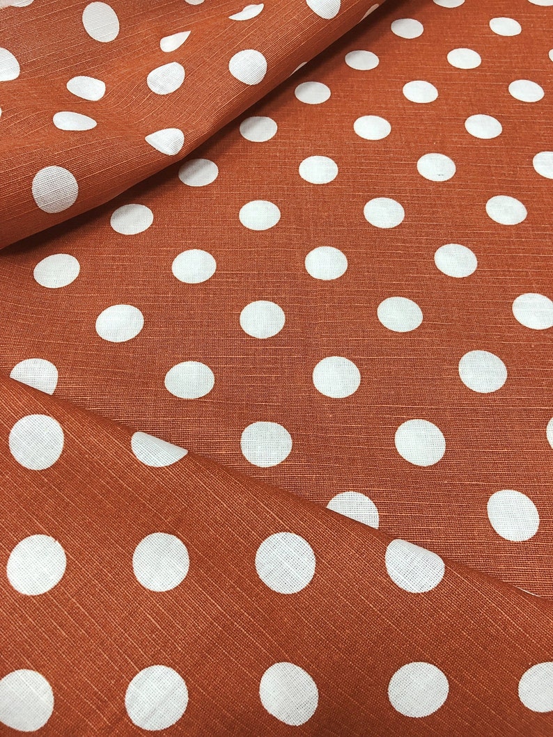 Linen polka dot fabric linen fabric by the yard printed Etsy