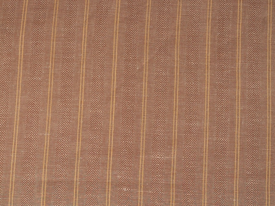 Linen fabric brown stripe linen fabric cotton linen fabric Etsy