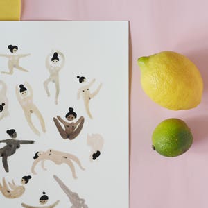 Yoga Ladies Naked Yoga Woman A4 Wall Print Illustration Yoga - Etsy