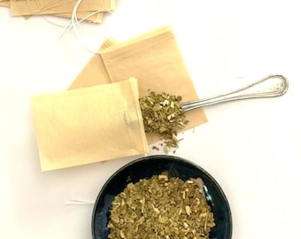 Befüllbare Teebeutel |Leere Teefilter für lose Blätter | 15 Beutel | Leere Teebeutel |Kompostierbar| Natürliche Teefilter | Lose Teebeutel|