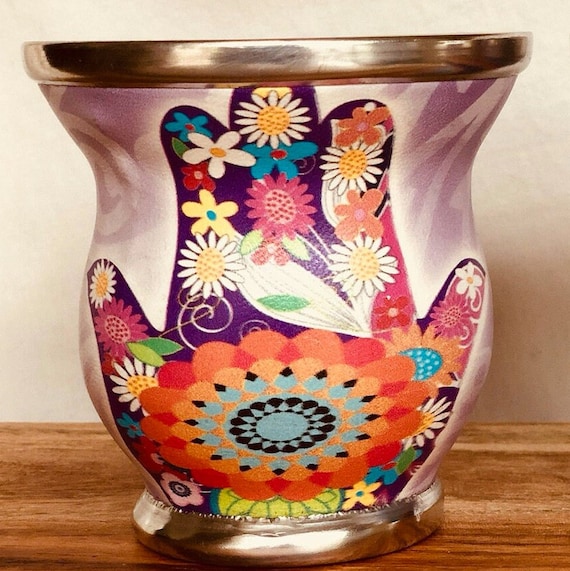 マテ茶　茶器　ガラス製 耐熱ガラス 軽量ガラス ティーカップ＆ソーサー 270ml 2点セット