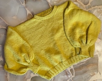 Knit Sweater| Hand Knit | Bright Yellow Knit