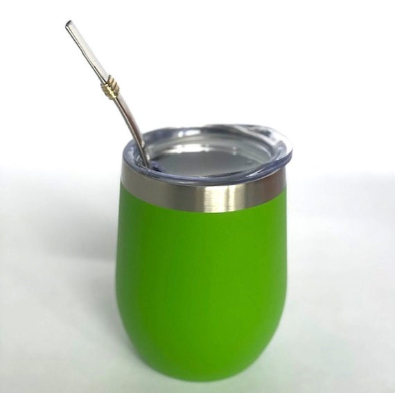 Yerba Mate Gourd Set Double-Wall Stainless Steel Mate Tea Cup and Bombilla  Set Includes Yerba