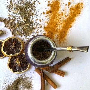 Organic Yerba Mate Tea Blend| Yerba with Herbs Natural Citrus Flavor